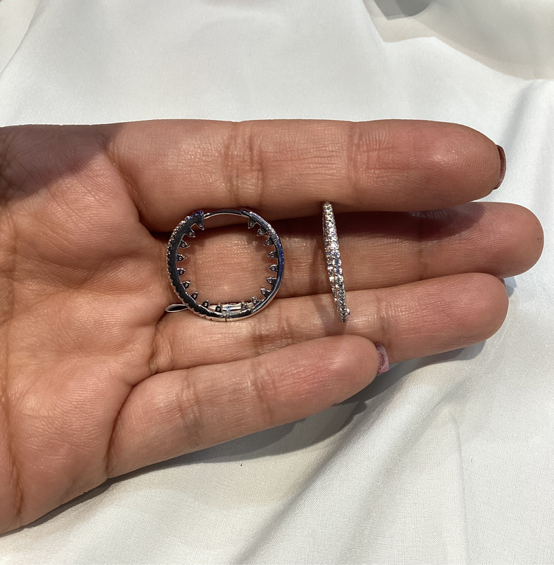 Fancy Inside Crystal Studded hoop