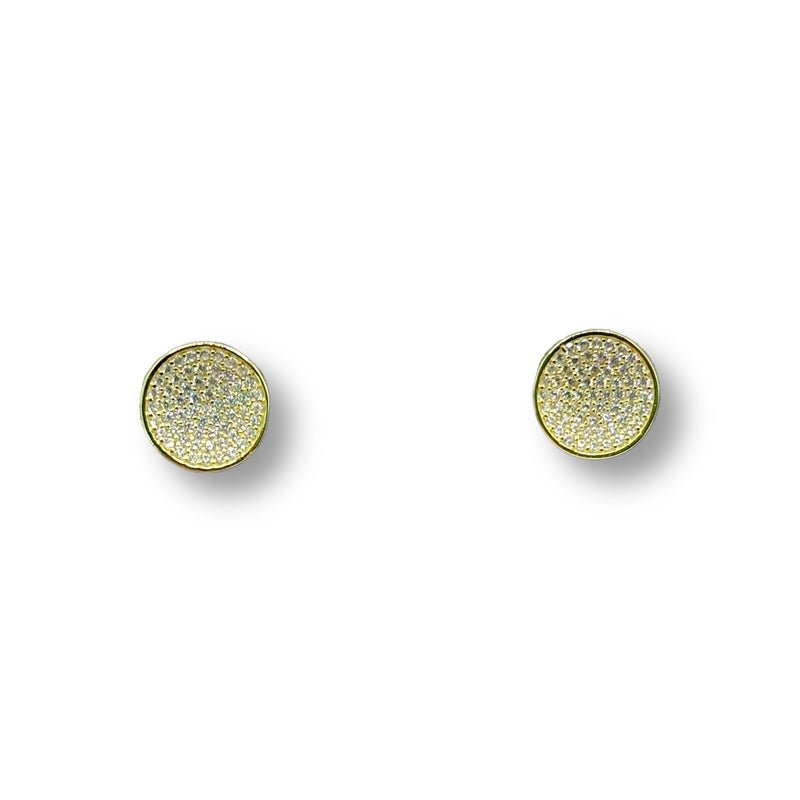 Pave Button Studs