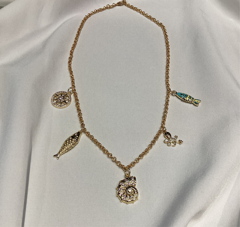 Marina Pendant Charm Chain Goldfill