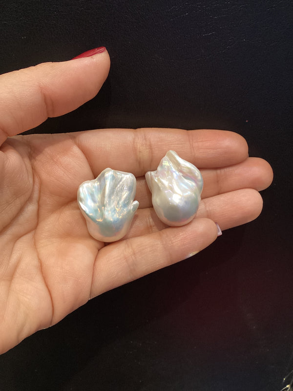 Arete Barroca plata con Baño