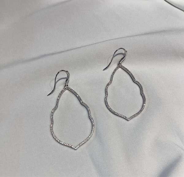 Arito Forma Gota Plata con zircones fiesta