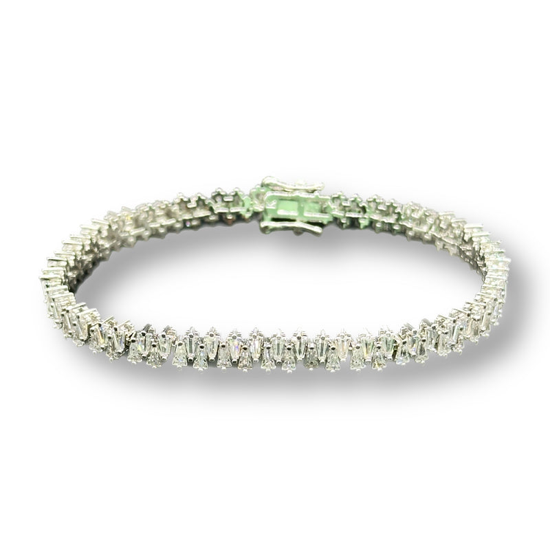 Tri Crystal Tennis Bracelet