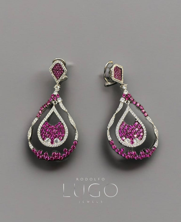 Chandelier Fuscia Gotas