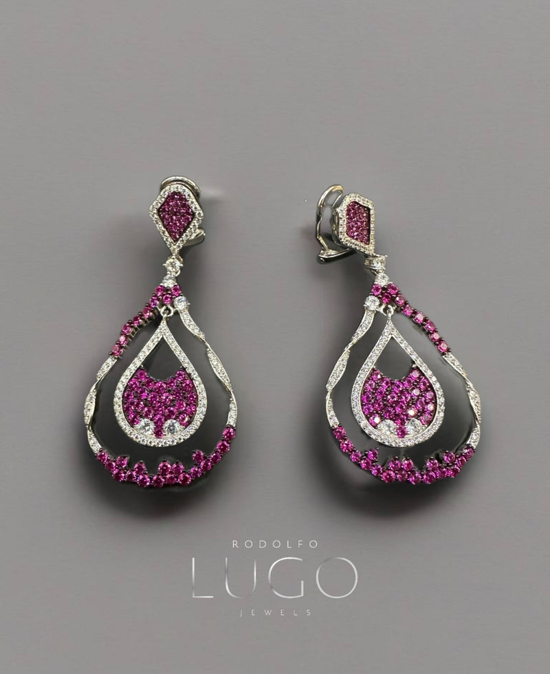 Chandelier Fuscia Gotas