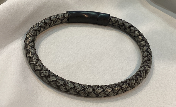 Pulsera Cuero Gris