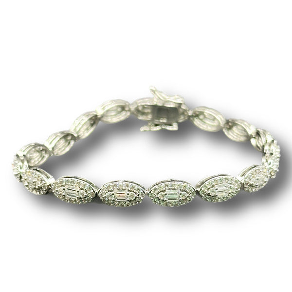 Oval Crystal Tennis Bracelet