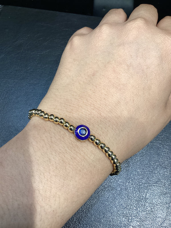 Pulseras Goldfill Pelotitas con Dije de Zircon y Esmalte