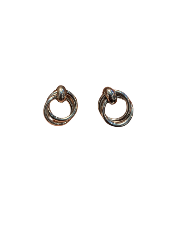 Double Circle Silver Stud