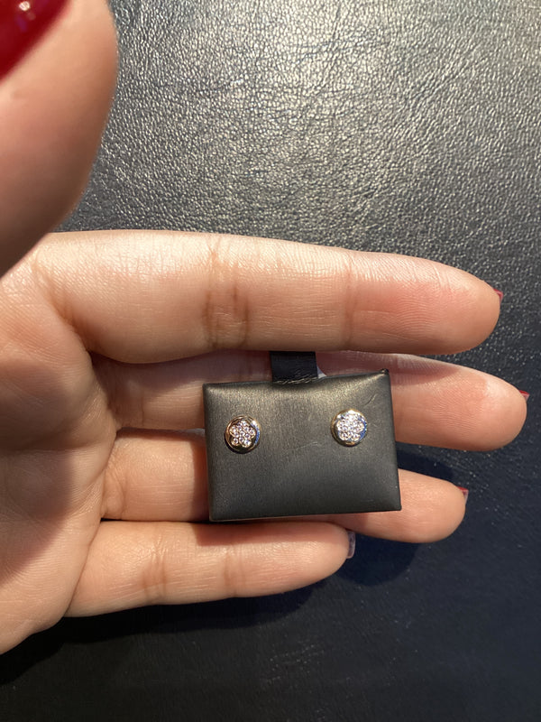 Arete Bebe Florecita con Cristales