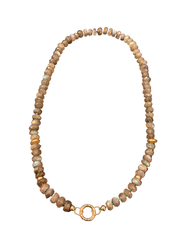 Collar Labradorita Hilo Verde