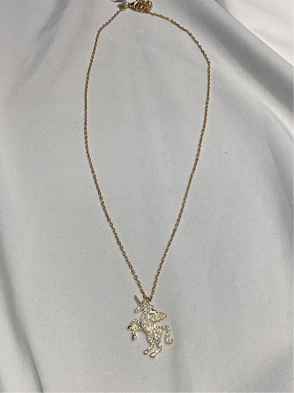 Unicorn Pegasus Goldplated Silver Chain