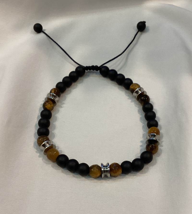 Pulsera de Cats eye con onyx