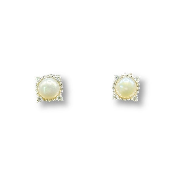 Pearl Square Studs