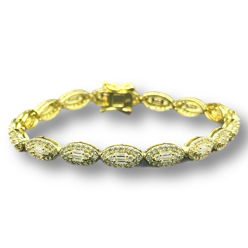 Oval Crystal Tennis Bracelet