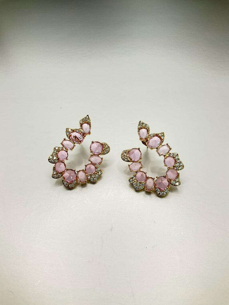 U Colored Crystal Night Earrings