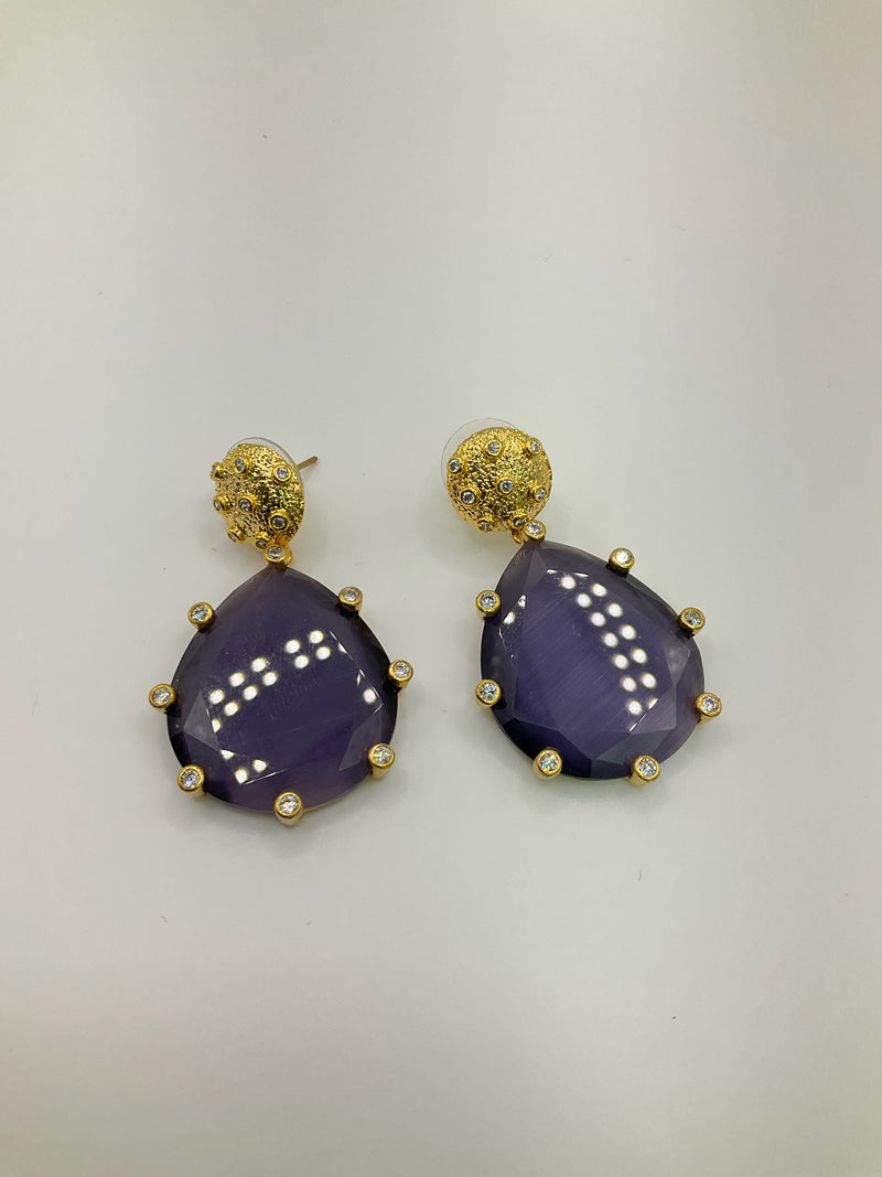 Pear Shape Color Drop Earrings