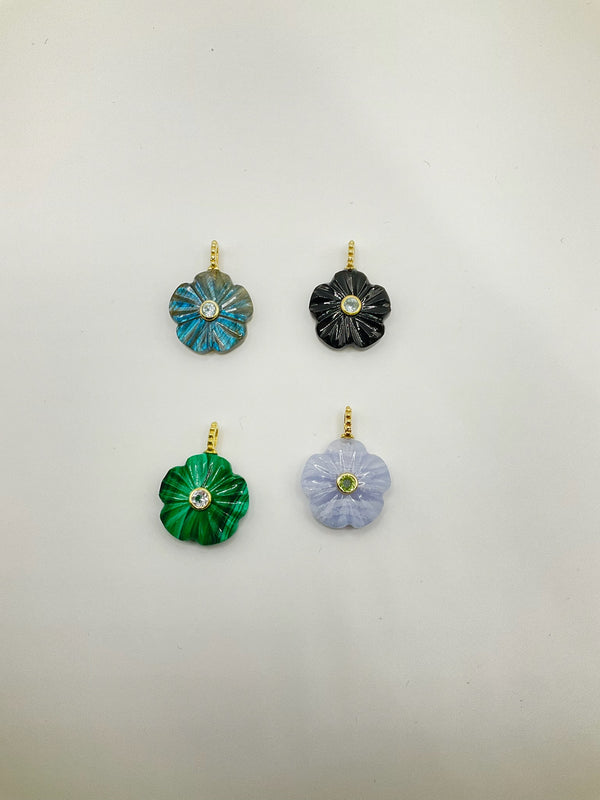 Flores Charms Semipreciosas