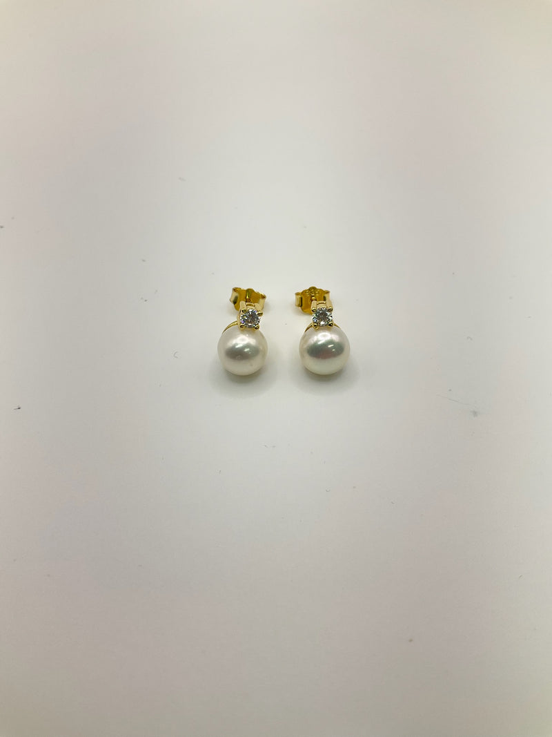 Crystal & Pearl Studs 2 colors