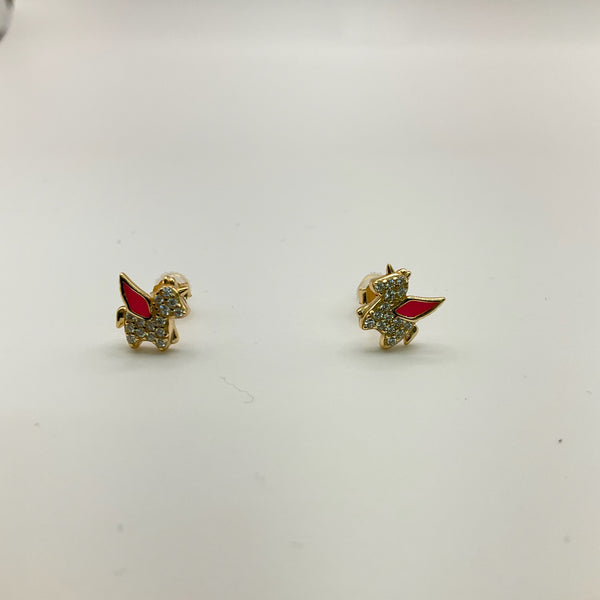 Unicorn Pink Wing Studs