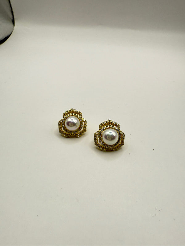 Small Pearl Rose Posts Plata