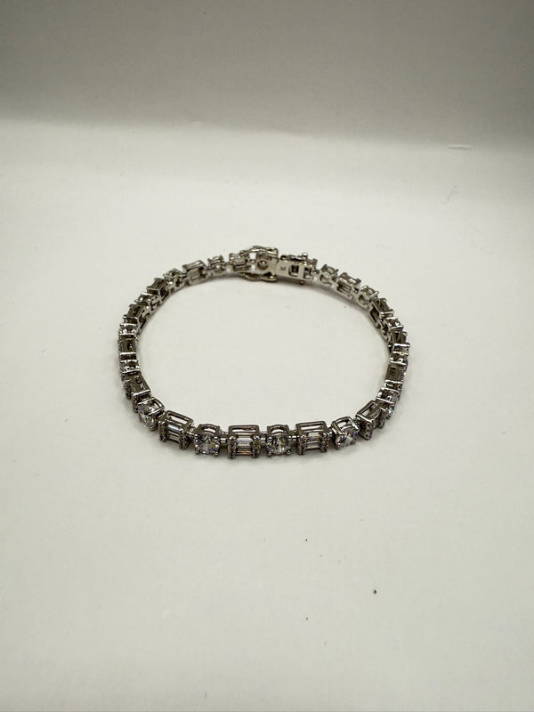 Mixed Shape Small Tennis Bracelet Brass
