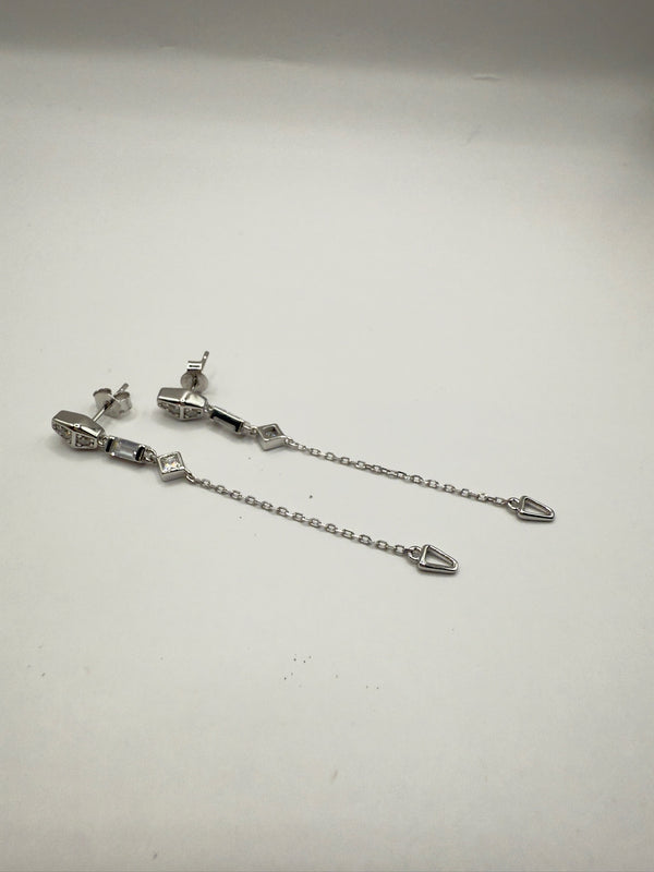 Serpenti Crystal Earjackets Plata