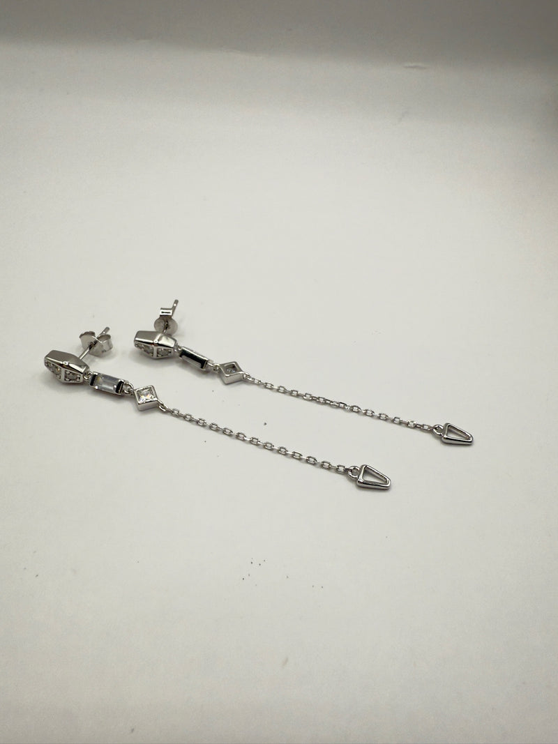 Serpenti Crystal Earjackets Plata