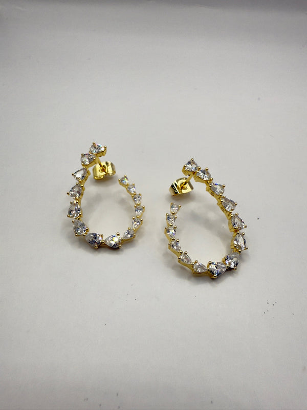 C hoop Crystal Post