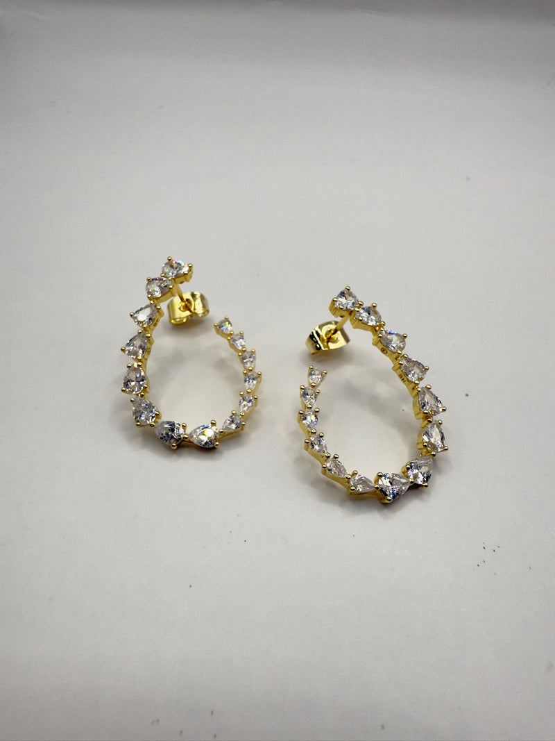 C hoop Crystal Post