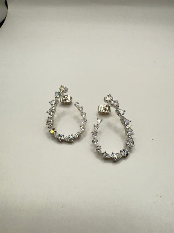 C hoop Crystal Post