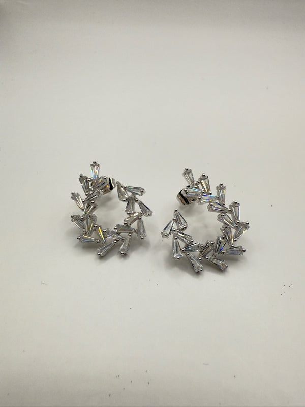 J Baguette Post Earrings