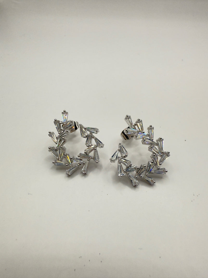 J Baguette Post Earrings