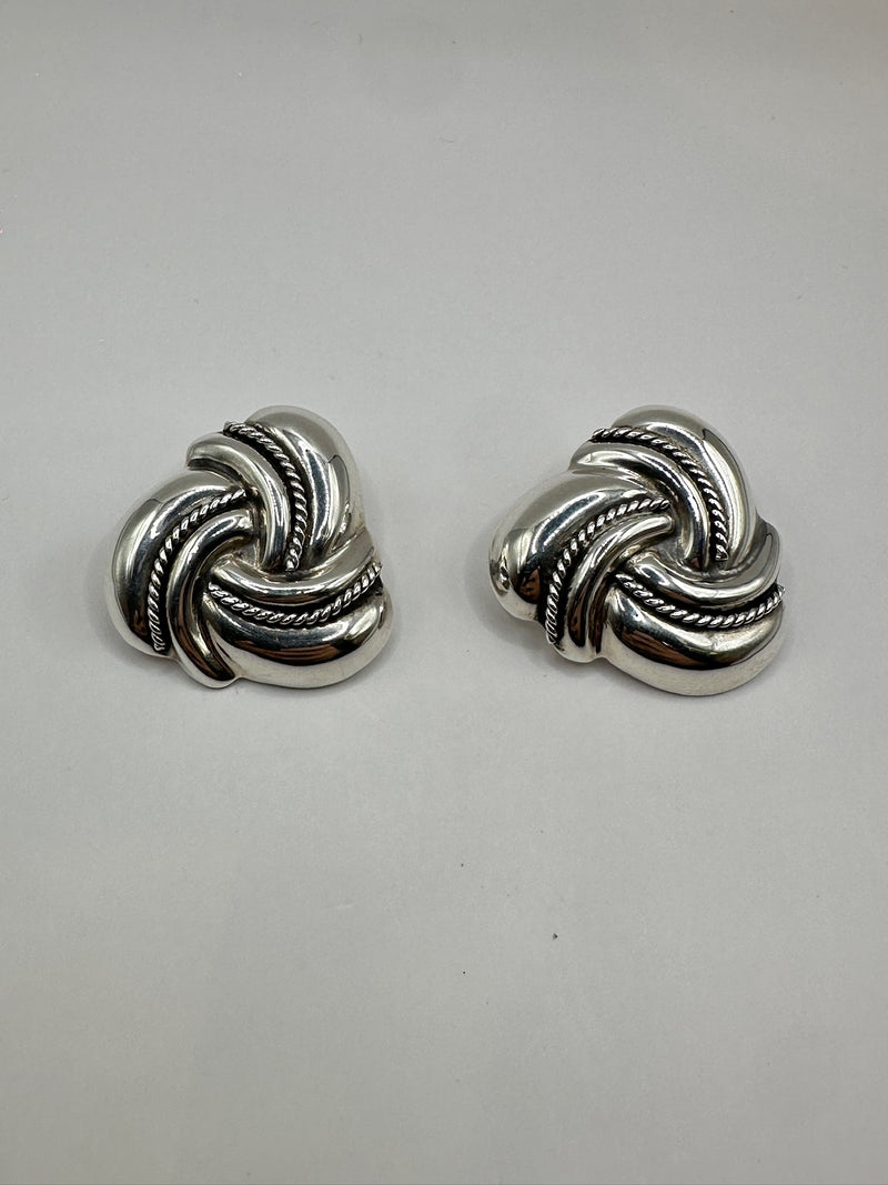 Aritos Triple Swirl Clip Plata