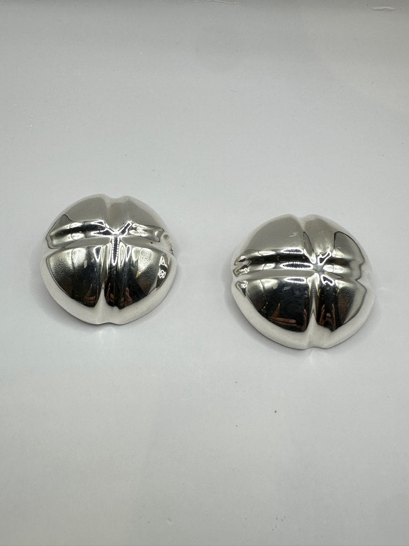 Bubble Cross Clip XL Aritos Plata