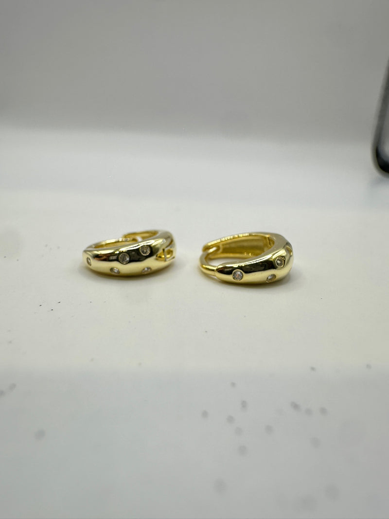 Mini Hoops Scattered Crystals