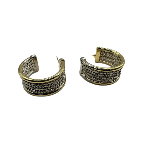 2 tone Braided Wide Post C Hoop
