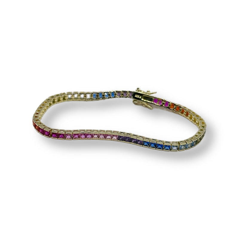 Rainbow Tennis Bracelet