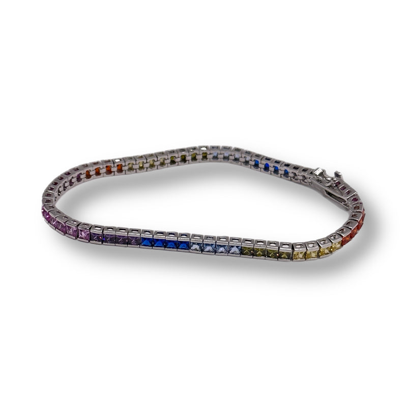 Rainbow Tennis Bracelet