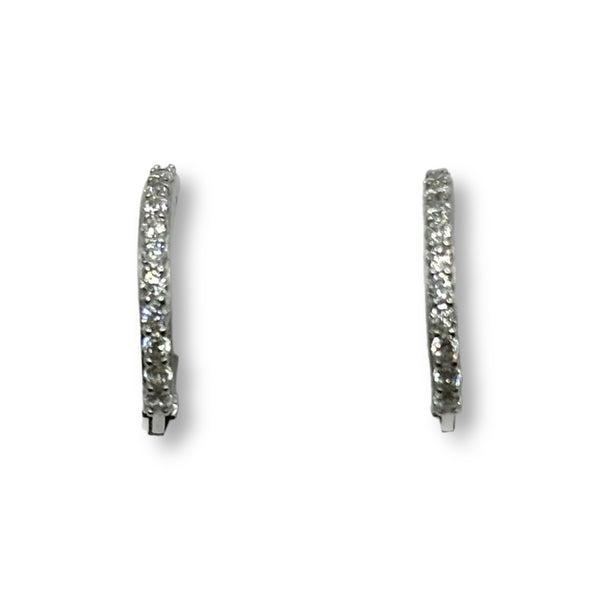 Single Line Crystal hoops