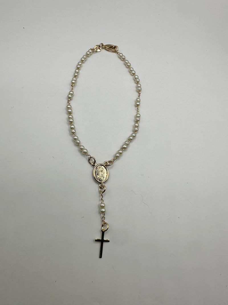 Rosario de perlas brazalete