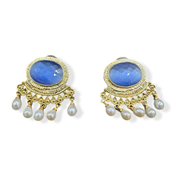 Aretes Ovalados con PErlas