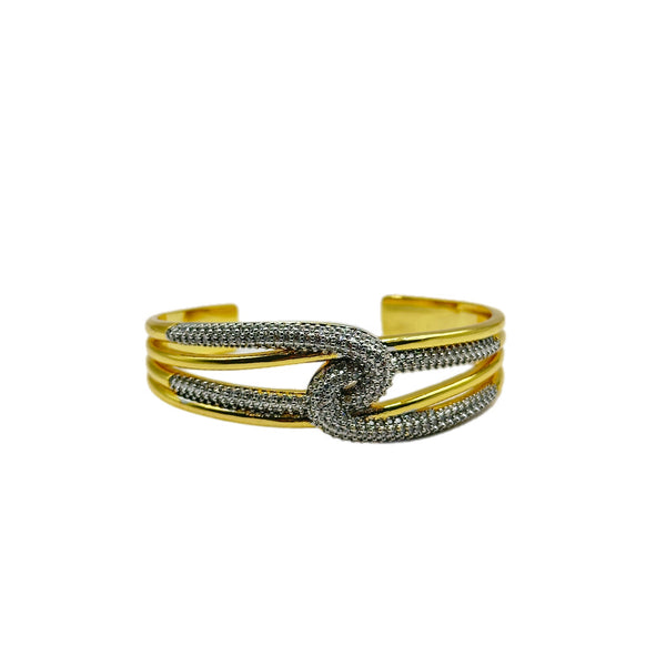 Double Gancini Pave Cuff