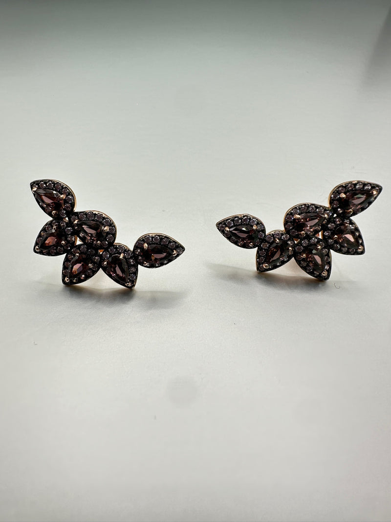 Climber Crystal Earrings Pear Shape