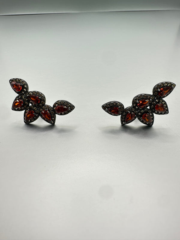 Climber Crystal Earrings Pear Shape