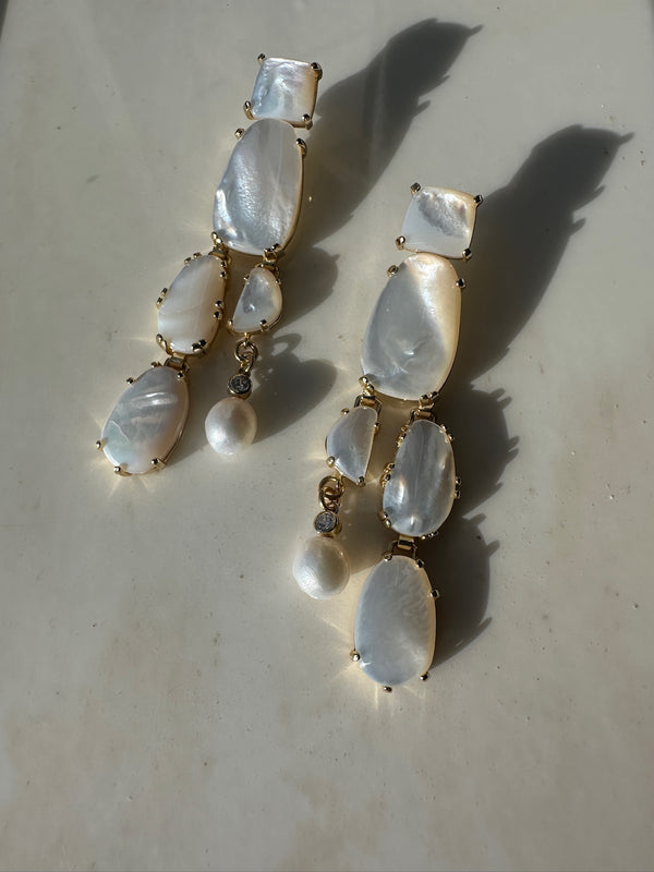 Mother of Pearl Chandelier 4 tier 3629GD