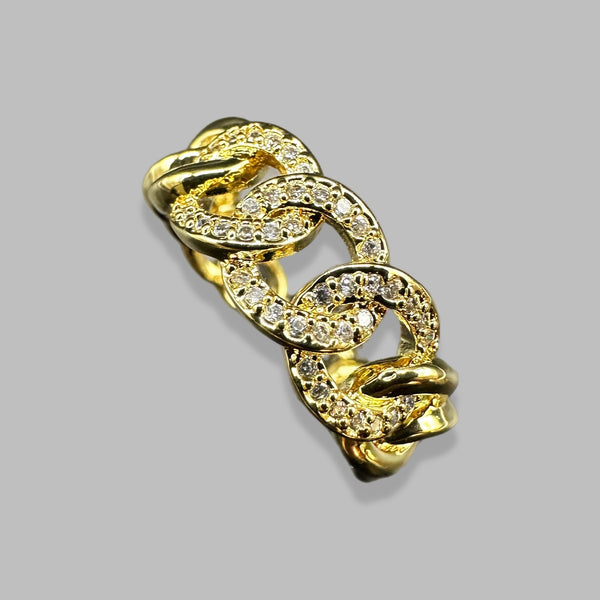 Anillos cuban link con cristales