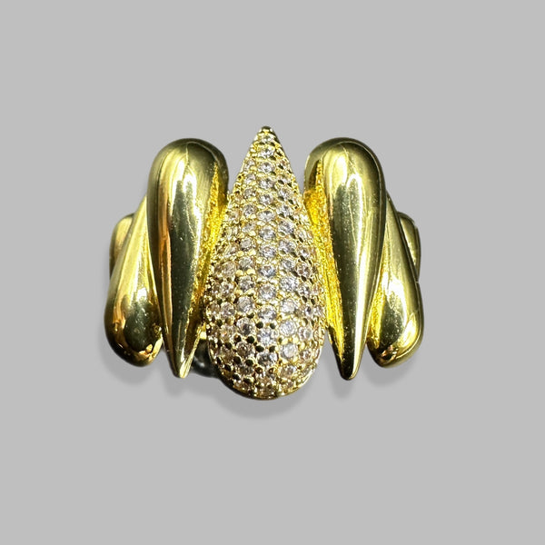 Anillo Drops Invertidas pave
