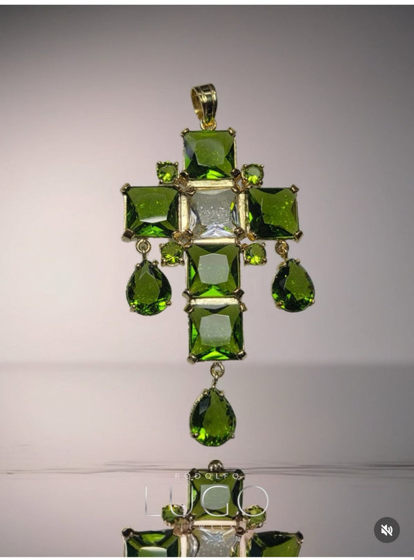 Dije Cruz Cuarzo Cristal