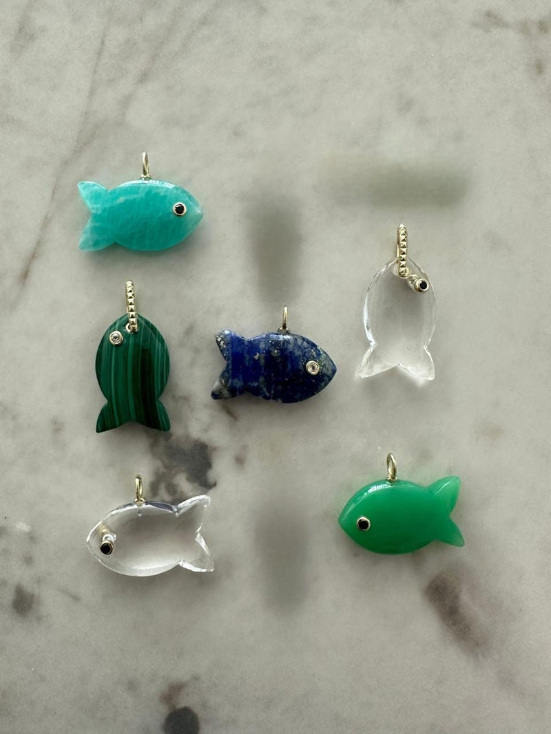 Dijes Semipreciosas swiming fishes