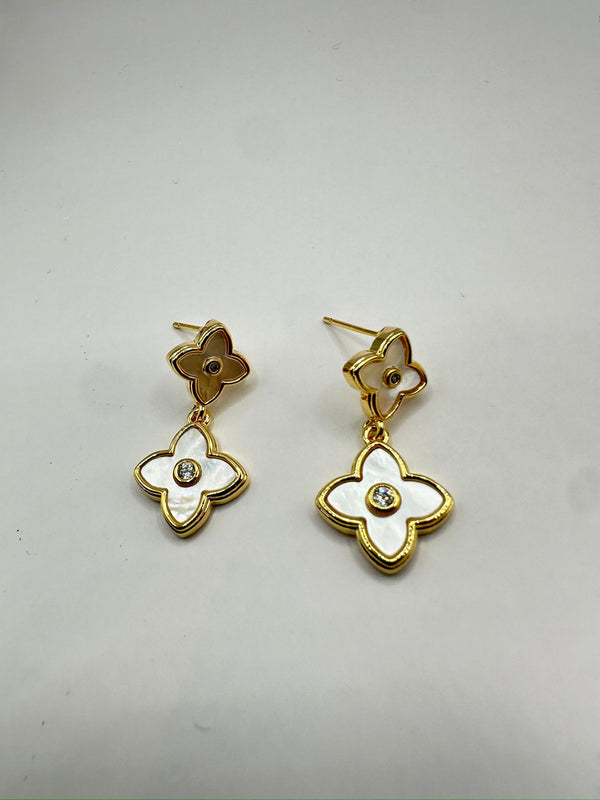 Clover Double Dangle Earrings